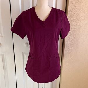 Scrubstar Women's Short Sleeve V-Neck Top - Deep Red